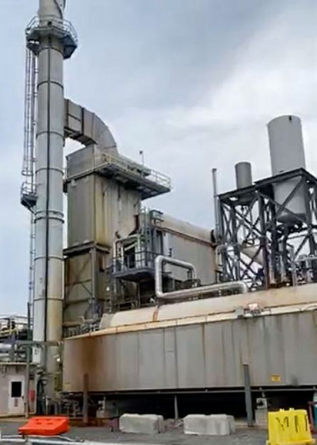 Picture of 250000 lbs/hr. Rentech Boiler, 690 PSI, 686°F; COEN Low NOx 